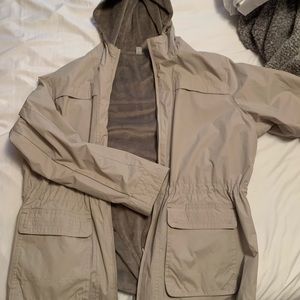 Rain jacket with warm lining